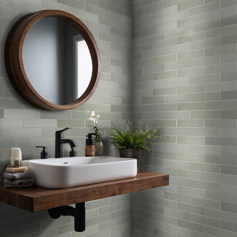Ackland Hoku 3 in. x 12 in. Glossy Ceramic Subway Wall Tile